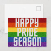 LGBT Glitter Happy Pride Season Kaart (Voorkant / Achterkant)