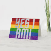 LGBT Glitter Ja, dat ben ik. Komende Kaart (Voorkant)