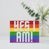 LGBT Glitter Ja, dat ben ik. Komende Kaart (Staand voorkant)