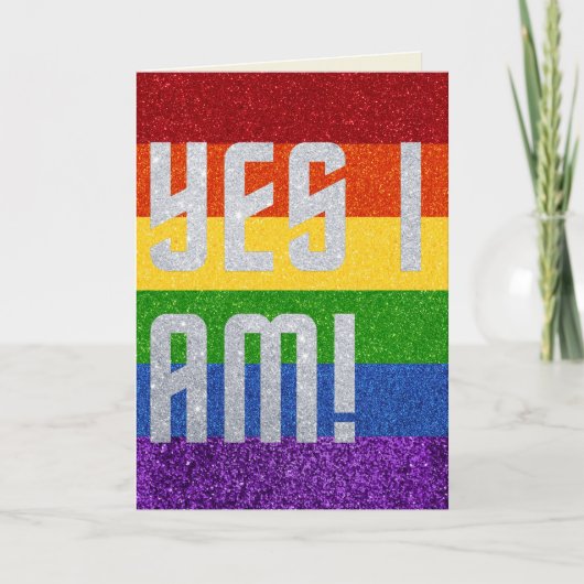 LGBT Glitter Ja, dat ben ik. Komende Kaart (Voorkant)