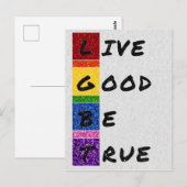 LGBT Glitter Live Good Be True Kaart (Voorkant / Achterkant)
