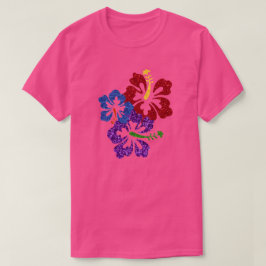 LGBT Glitter Pride Colors Hibiscus T-shirt