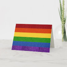 LGBT Glitter Pride Flag Card