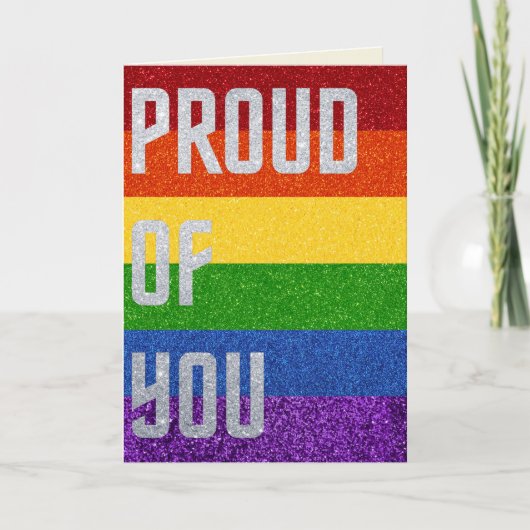 LGBT Glitter Proud van u Kaart (Voorkant)