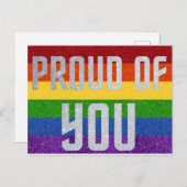 LGBT Glitter Proud van u Kaart (Voorkant / Achterkant)