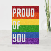 LGBT Glitter Proud van u Kaart