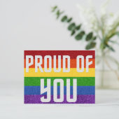 LGBT Glitter Proud van u Kaart (Staand voorkant)
