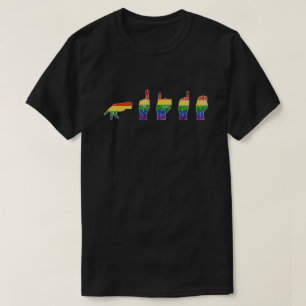LGBT Glitter Rainbow ASL Pride T-shirt