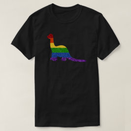 LGBT Glitter Rainbow Dinosaur T-shirt