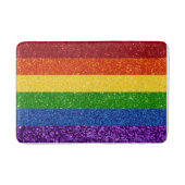 LGBT Glitter Rainbow Pride Flag Badmat (Voorkant)