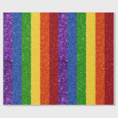 LGBT Glitter Rainbow Pride Flag Cadeaupapier (Vlak)