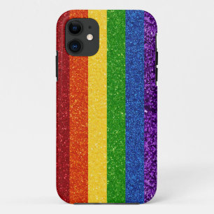 LGBT Glitter Rainbow Pride Flag iPhone 11 Hoesje
