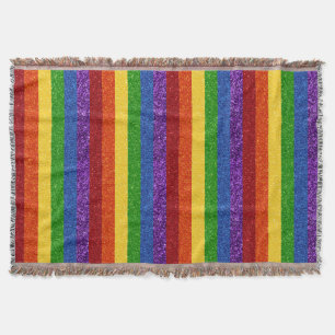 LGBT Glitter Rainbow Pride Flag Deken