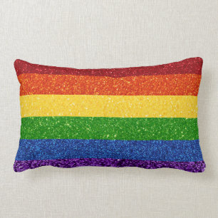LGBT Glitter Rainbow Pride Flag Kussen