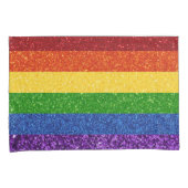 LGBT Glitter Rainbow Pride Flag Kussensloop (Voorkant-Rechts)