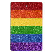 LGBT Glitter Rainbow Pride Flag Mini Klembord (Achterkant)