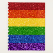 LGBT Glitter Rainbow Pride Flag Planner (Voorkant)