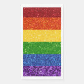 LGBT Glitter Rainbow Pride Flag Servet (Voorkant)