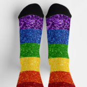 LGBT Glitter Rainbow Pride Flag Sokken (Top)