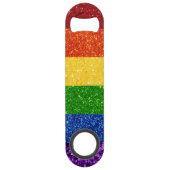 LGBT Glitter Rainbow Pride Flag Speed Flessenopener (Achterkant)