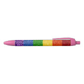 LGBT Glitter Rainbow Pride Flag Zwarte Inkt Pen (Bovenkant)
