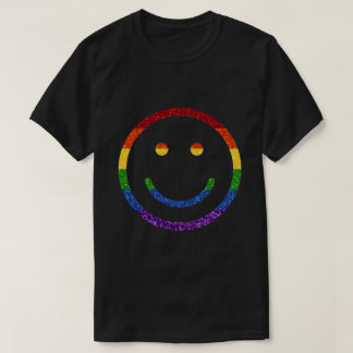 LGBT Glitter Rainbow Pride Smile T-shirt