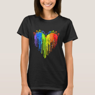 LGBT Hart Regenboog LGBT Vlag Gay Pride Maand Tran T-shirt