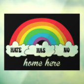 LGBT Hate heeft hier geen thuis Raamsticker (Vel 3)