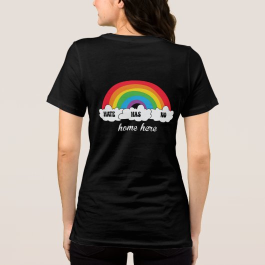 LGBT Hate heeft hier geen thuis Tri-Blend Shirt (Achterkant)