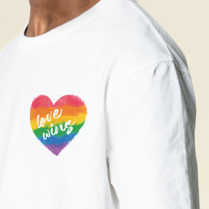 Lgbt Heart Love Modern Waterverf Artsy T-shirt
