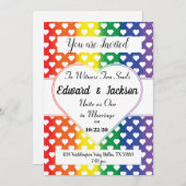 LGBT Hearts Weddenschap Kaart (Voorkant / Achterkant)