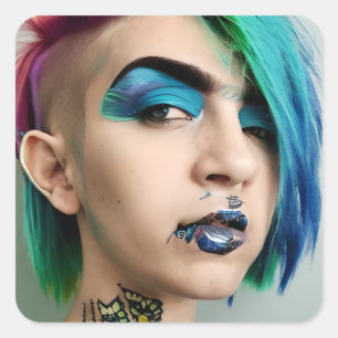 LGBT Homo of Trans Man Vierkante Sticker