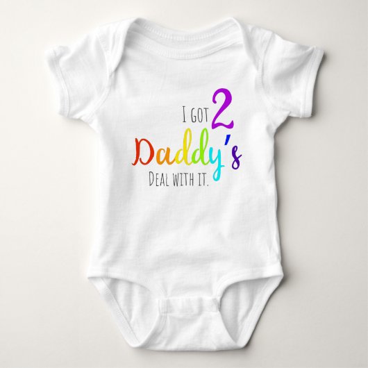 LGBT Ik heb twee pappa's Romper (Voorkant)