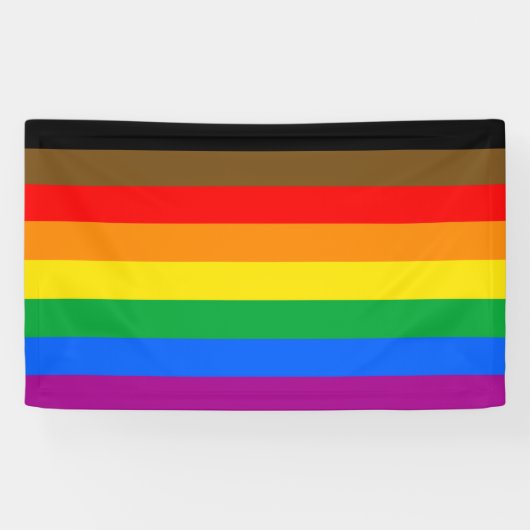 LGBT INCLUSIEVE PRIDE (mensen met een kleurpride) Spandoek (Horizontaal)