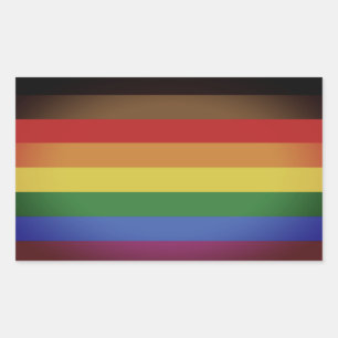 LGBT INCLUSIEVE PRIDE (Pride van Kleurrijke Mensen Rechthoekige Sticker