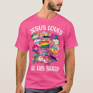 LGBT Jezus houdt van al zijn schapen homoseksuele  T-shirt