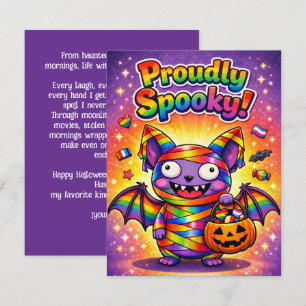 🎃🌈 LGBT Joyeux Gayoween — Carte fièrement effray