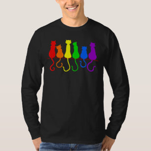 LGBT Katten Gay Pride Purride Cat Funy LGBT Pride T-shirt