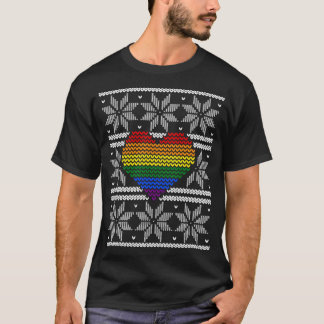 LGBT-kerst — Rainbow Pride Ugly Xmas Sweat T-shirt