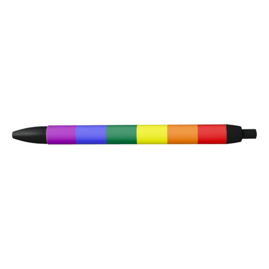 LGBT-kleuren Zwarte Inkt Pen (Voorkant)