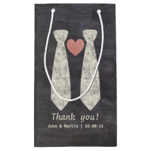 LGBT-koppeling van de Knot Faux Chalkboard Gay Wed Klein Cadeauzakje