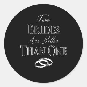 LGBT LBGBTQ Bruid Huwelijk Lesbienne Homo Homoseks Ronde Sticker