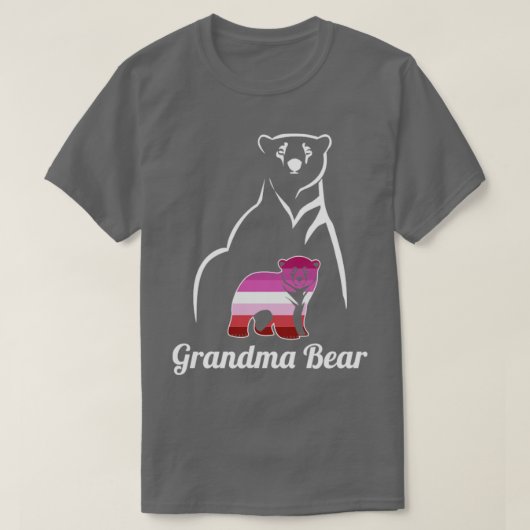 LGBT Lesbian Grandma Beer Lesbian Pride Flag Grand T-shirt (Design voorkant)