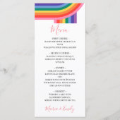 LGBT Lesbian Pride Rainbow Gay Mariage Menu (Devant)