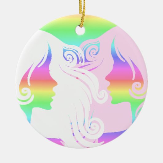 LGBT-lesbiennes gepersonaliseerd Ornament (Voorkant)