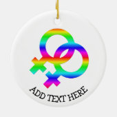 LGBT-lesbiennes gepersonaliseerd Ornament (Achterkant)