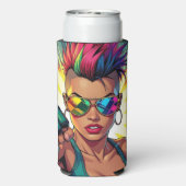 LGBT Lesbische Mohawk Uppercut Pop Art (Seltzer Achterkant)