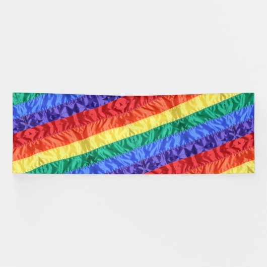 LGBT LGBTQ Rainbow vlag gay pride regenboogstrepen Spandoek (Horizontaal)