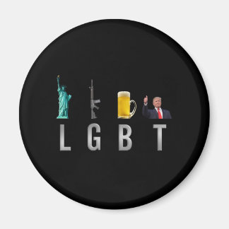 LGBT - Liberty Pistolen Bier Trump 6 Magneet