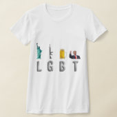 LGBT - Liberty Pistolen Bier Trump 6 T-shirt (Laagn)